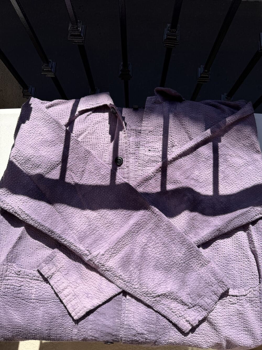 Stüssy O'Dyed Seersucker Chore Jacket Purple M